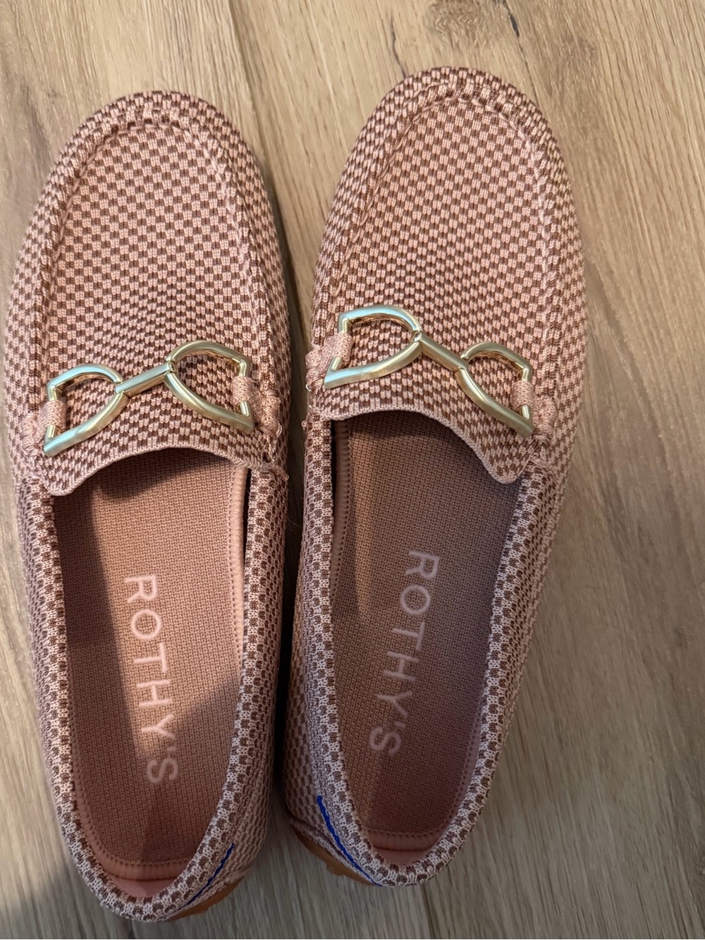 Rothy’s Double Bit Driver - pink check - size 9.5